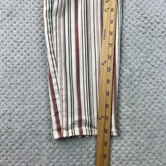 American Eagle Womens Next Level Stretch High Rise Jegging Striped Denim Jean 14 - Picture 8 of 15